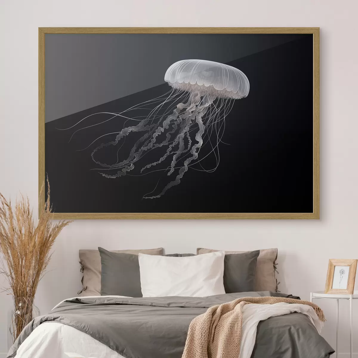 Poster Medusa mágica sobre fondo oscuro f41606