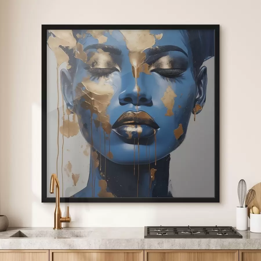 murales de pared Retrato de niña en pintura f41607