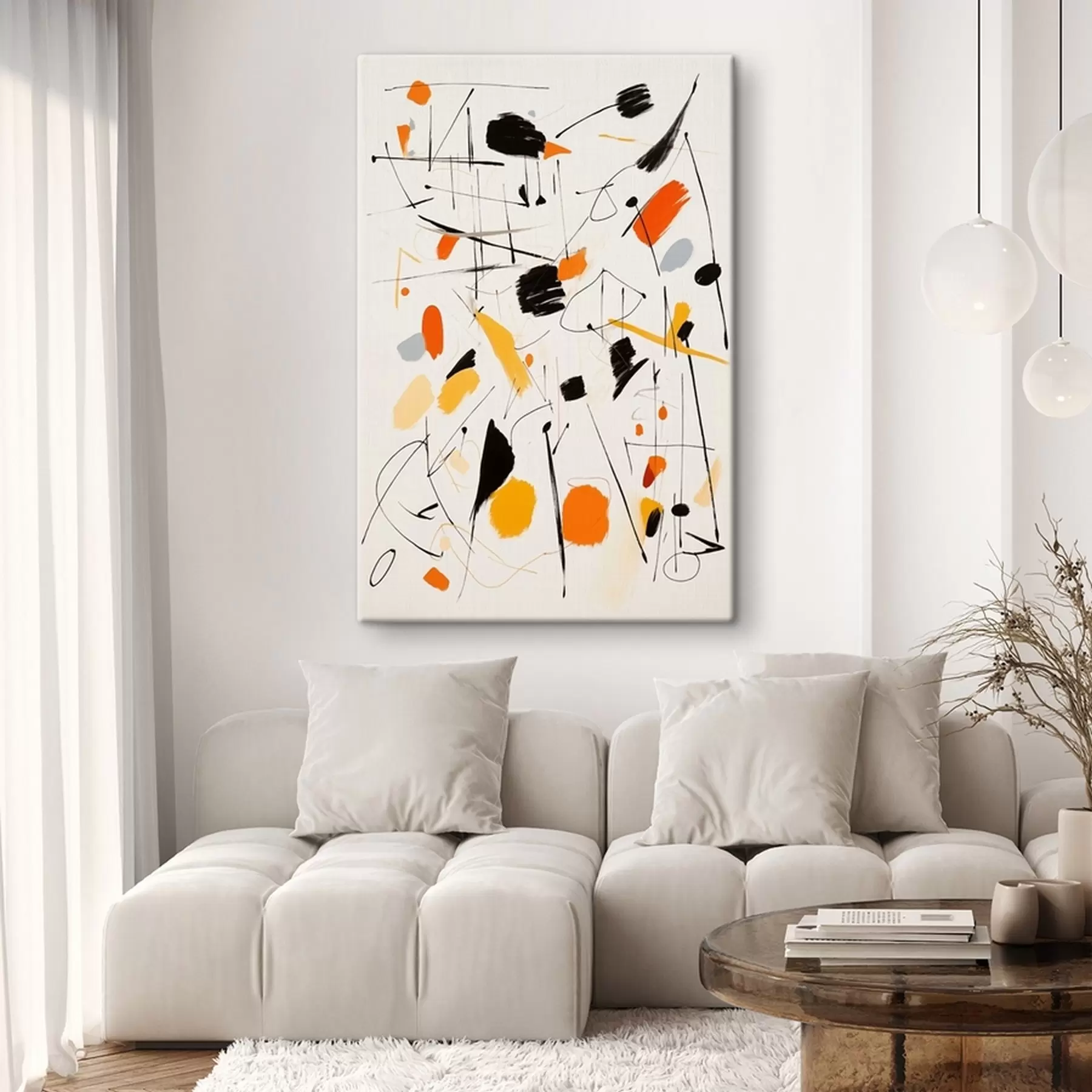 murales de pared Salpicaduras de pintura en el lienzo s41596