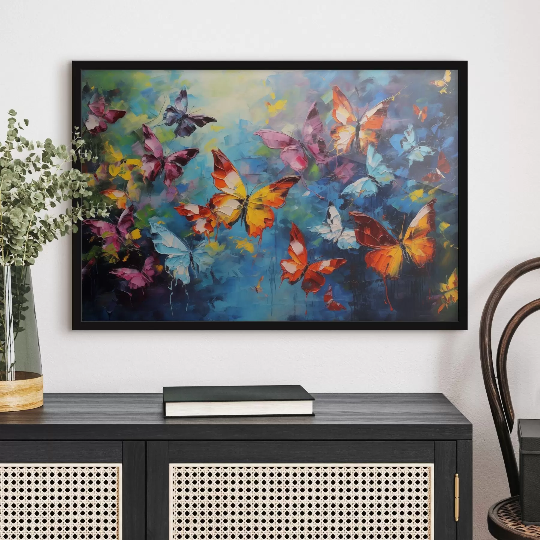 murales de pared Mariposas de colores f41556