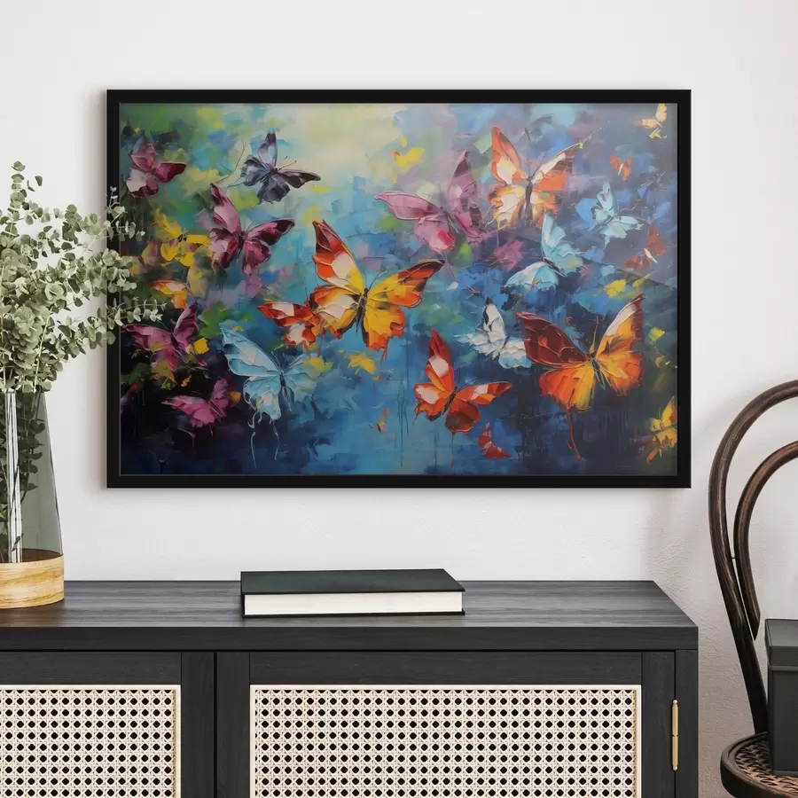 murales de pared Mariposas de colores f41556