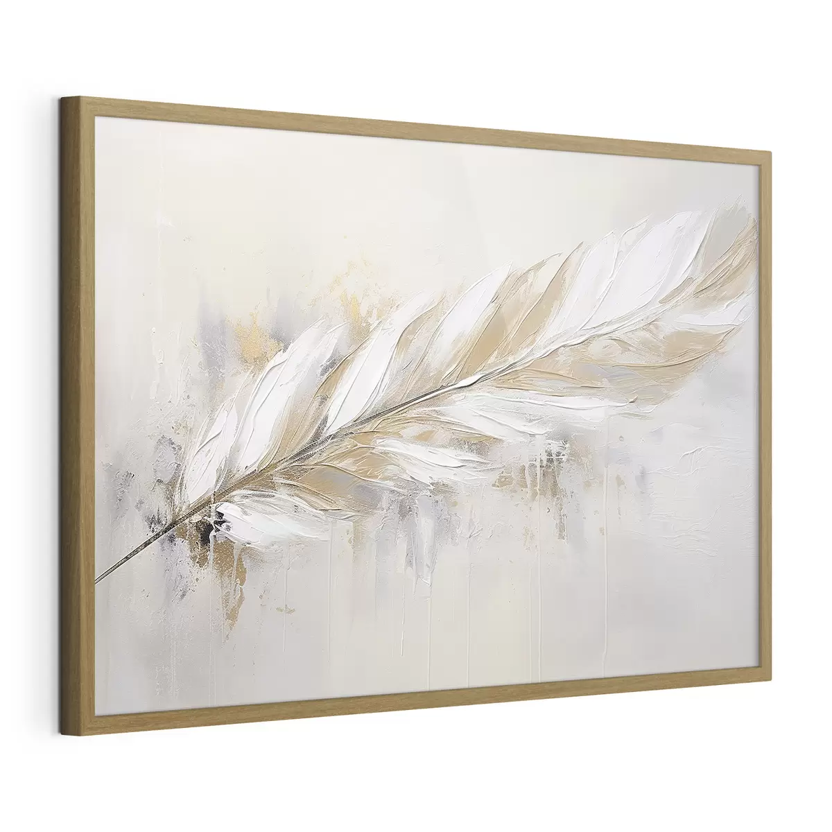 Poster Delicada pluma sobre fondo claro f41559