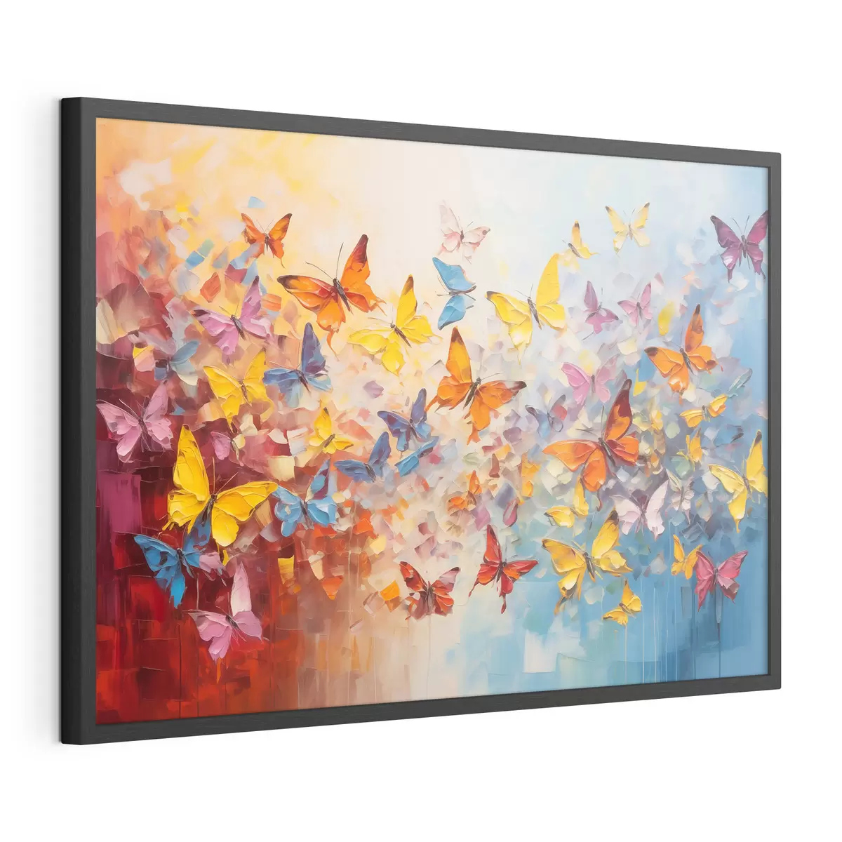 Poster Muchas mariposas con pintura f41561