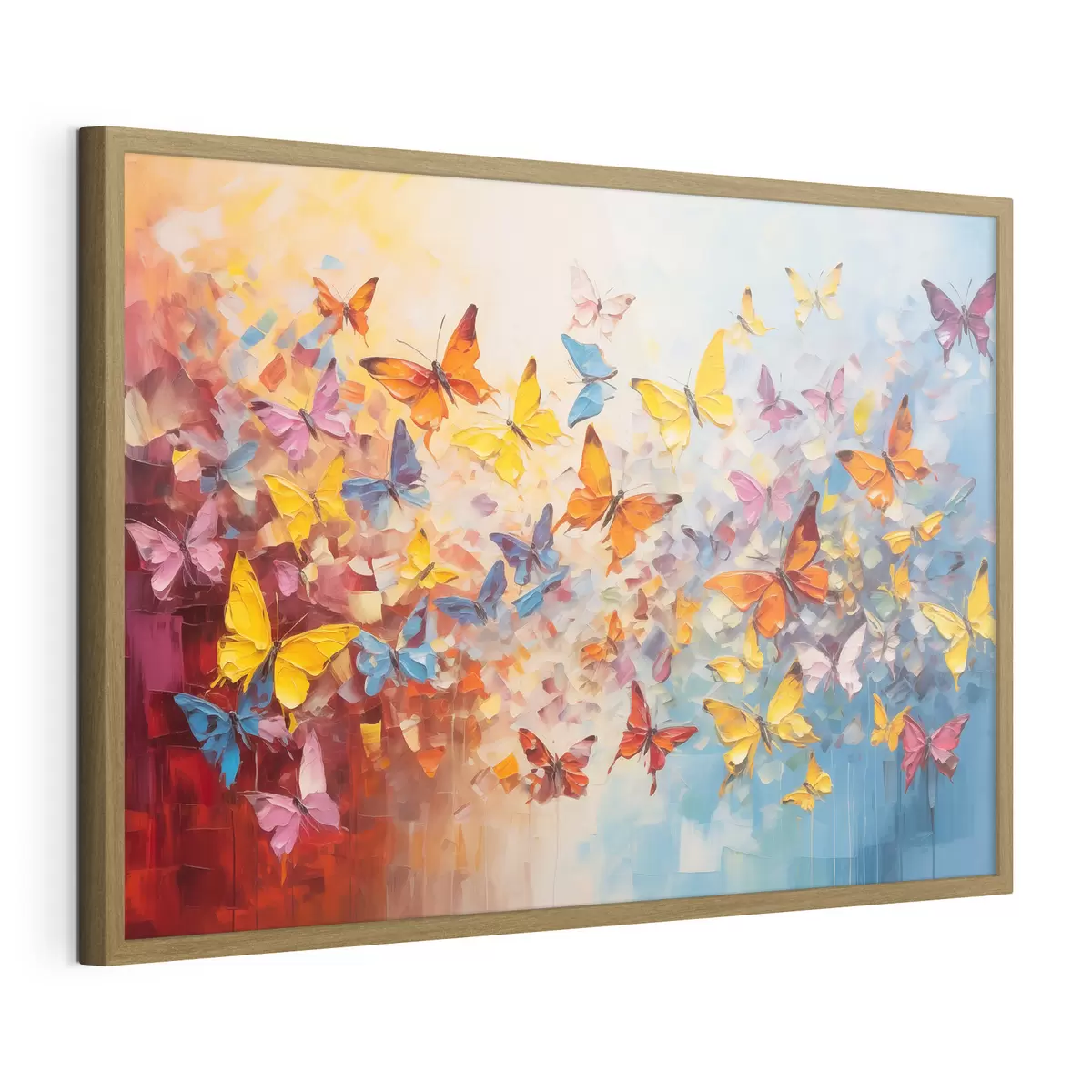 Poster Muchas mariposas con pintura f41561