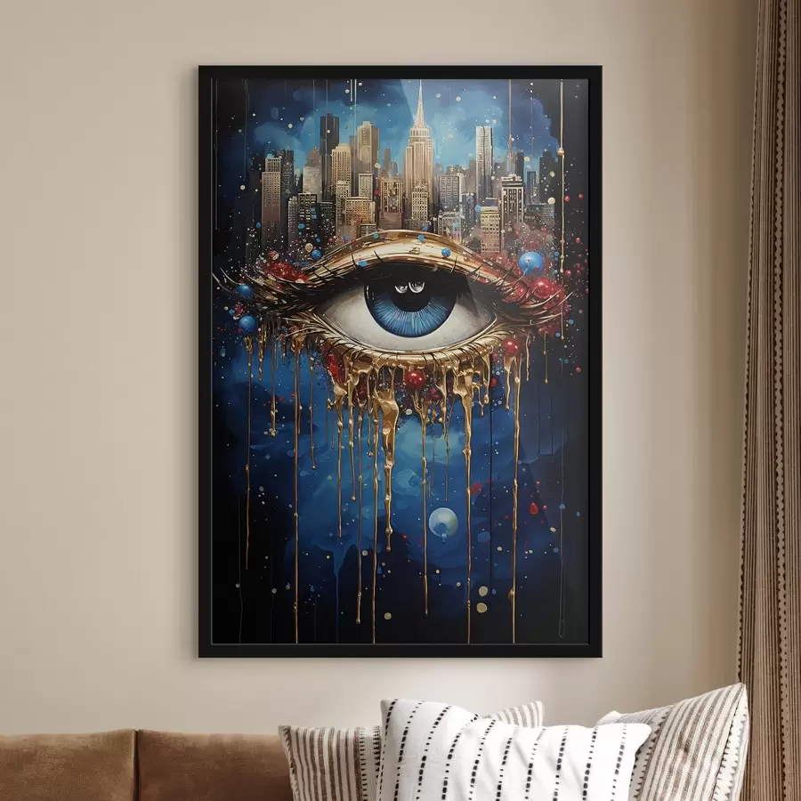 murales de pared Vista abstracta de la ciudad f41562