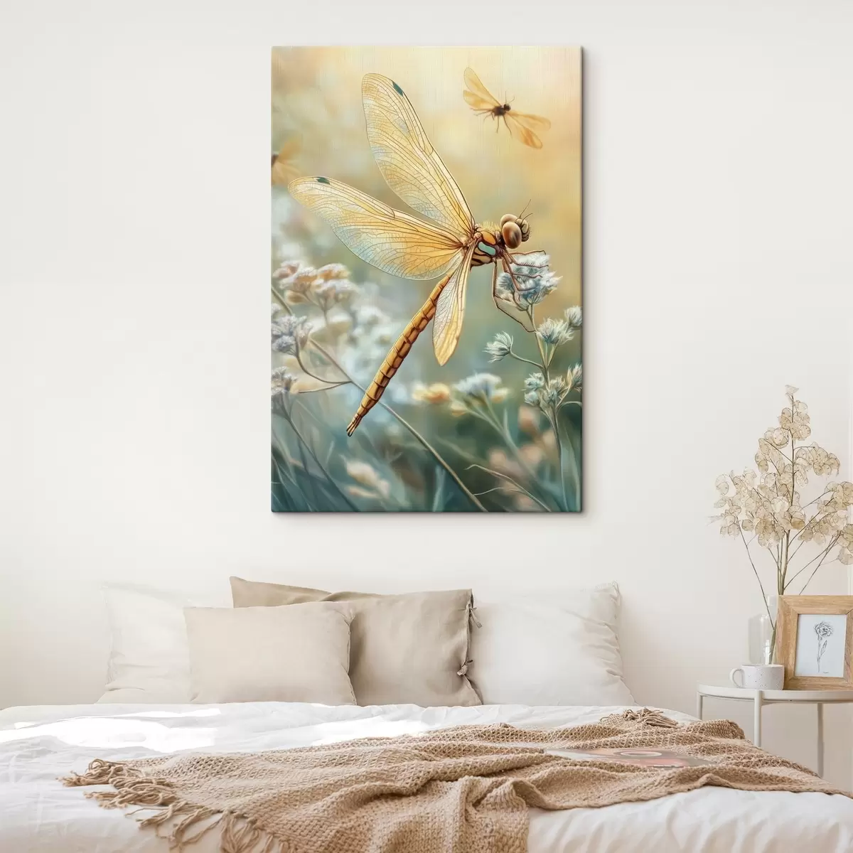 murales de pared libélula sobre las flores s41623