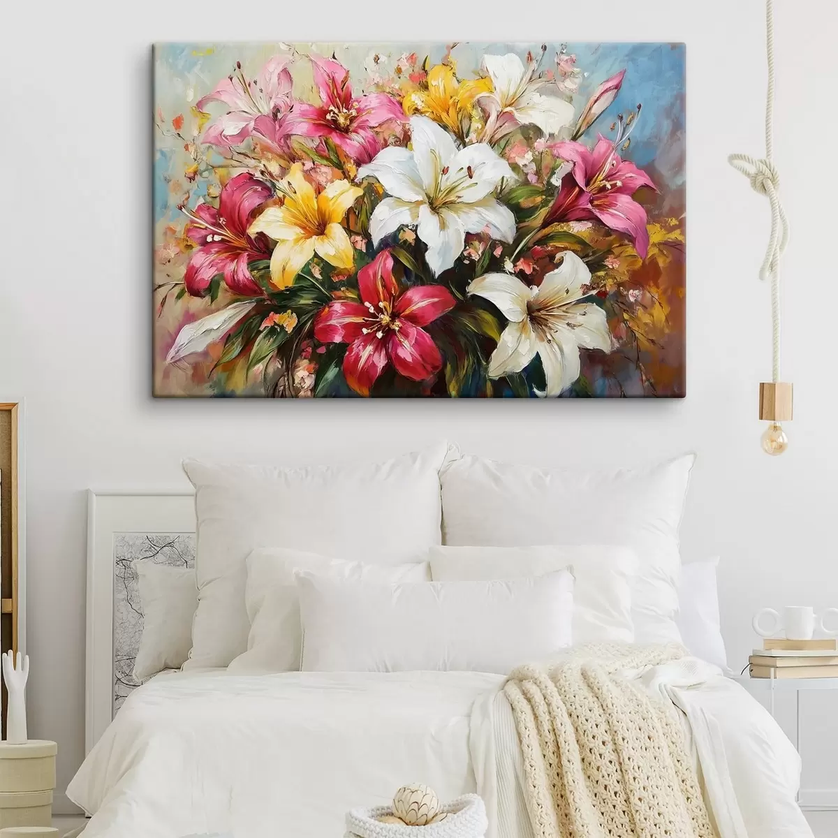 murales de pared un ramo de lirios de colores s41634