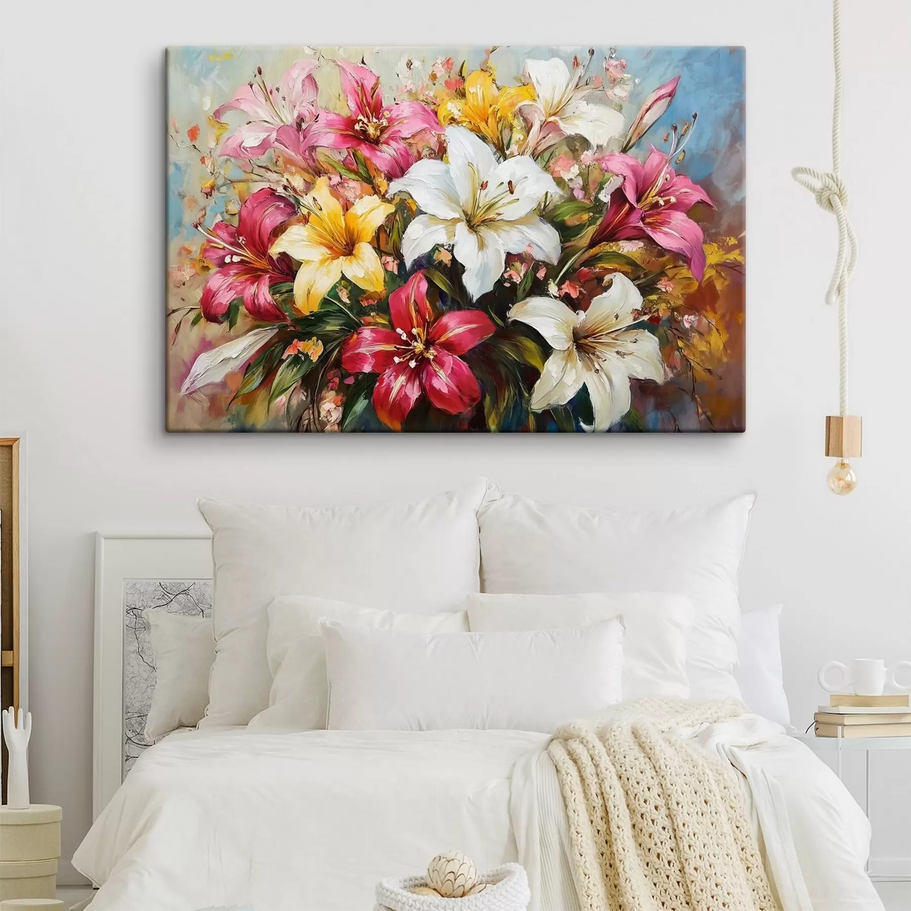 murales de pared un ramo de lirios de colores s41634