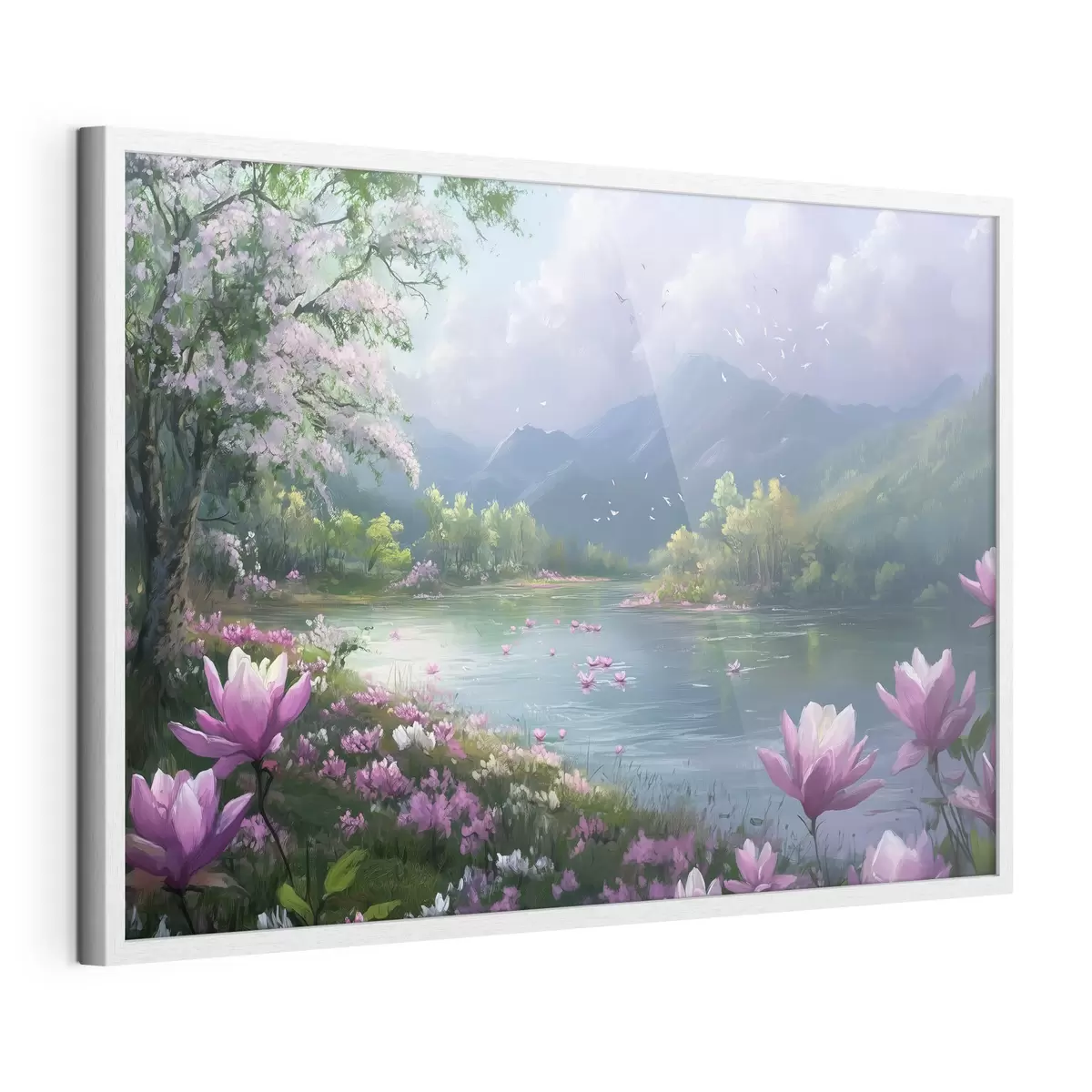 Poster hermoso lago entre las montañas f41629