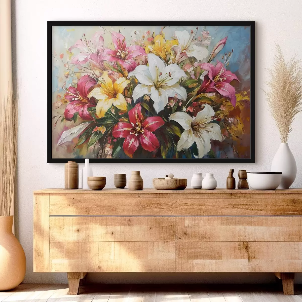 Poster un ramo de lirios de colores f41634