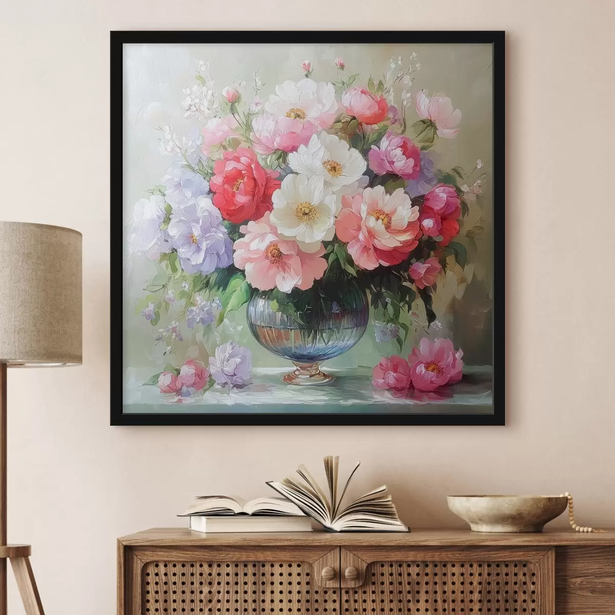 Poster un ramo de flores delicadas en un jarrón f41635