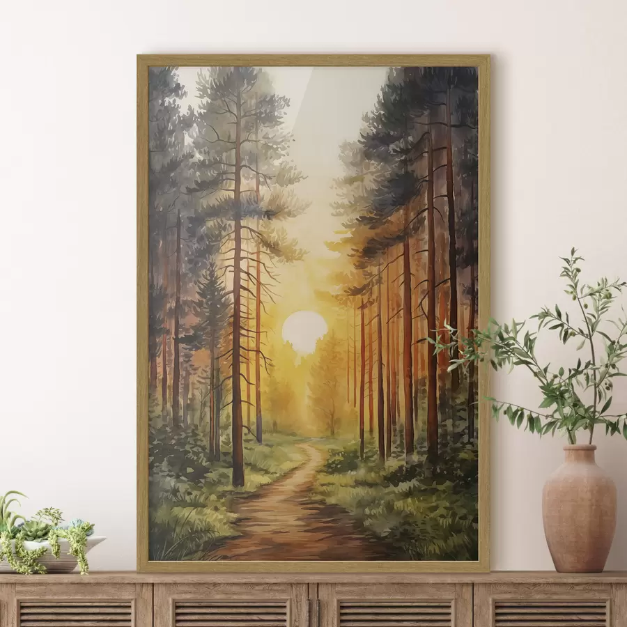 murales de pared Sendero al atardecer f41638