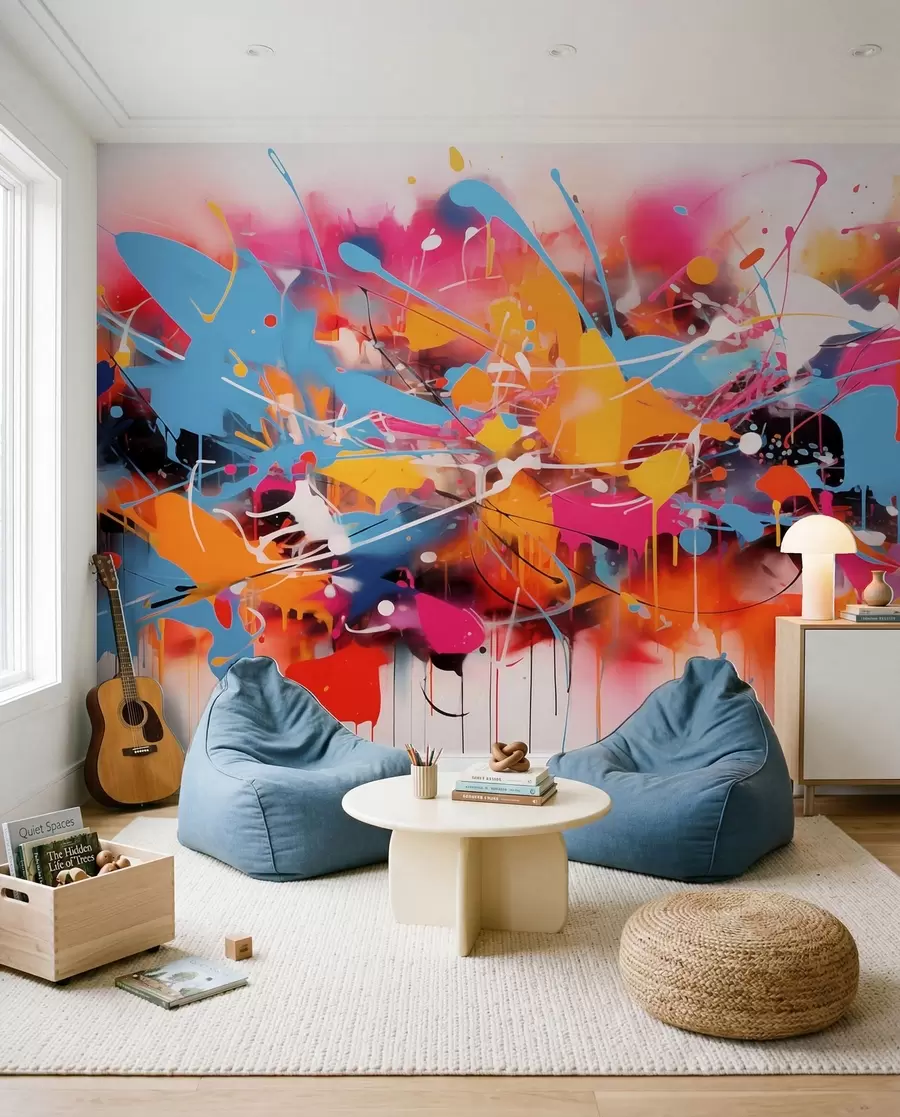 murales de pared Salpicaduras eléctricas w02219
