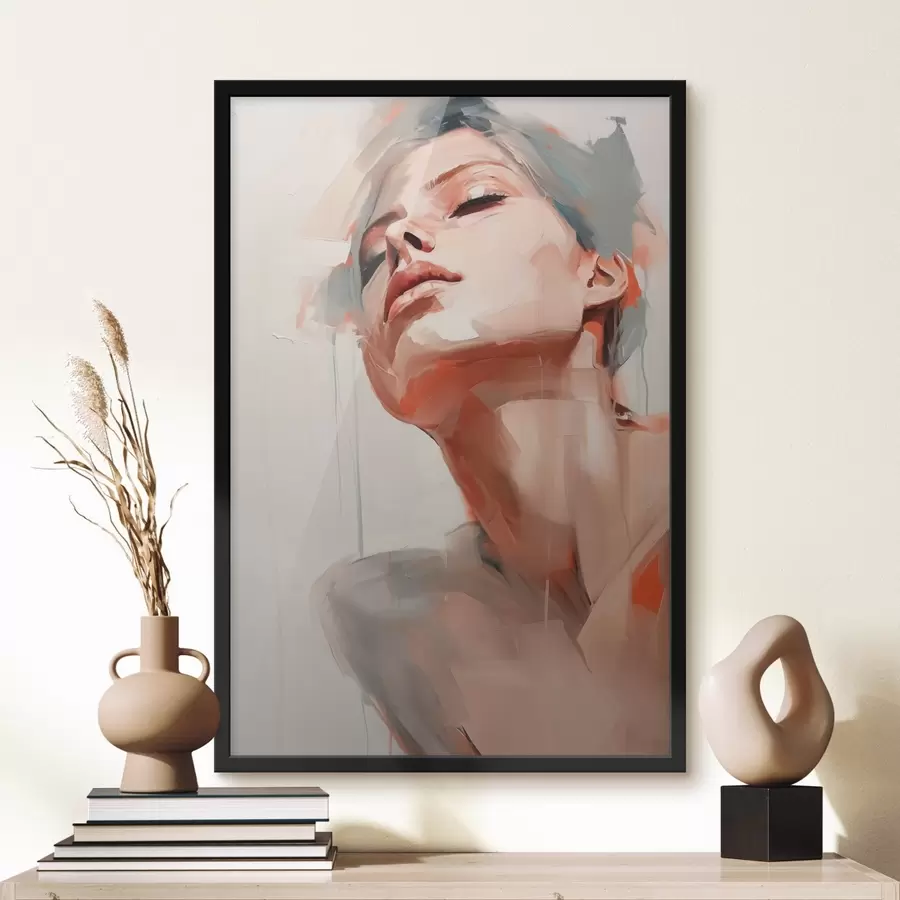 murales de pared Retrato de niña, imitación de pintura f41665