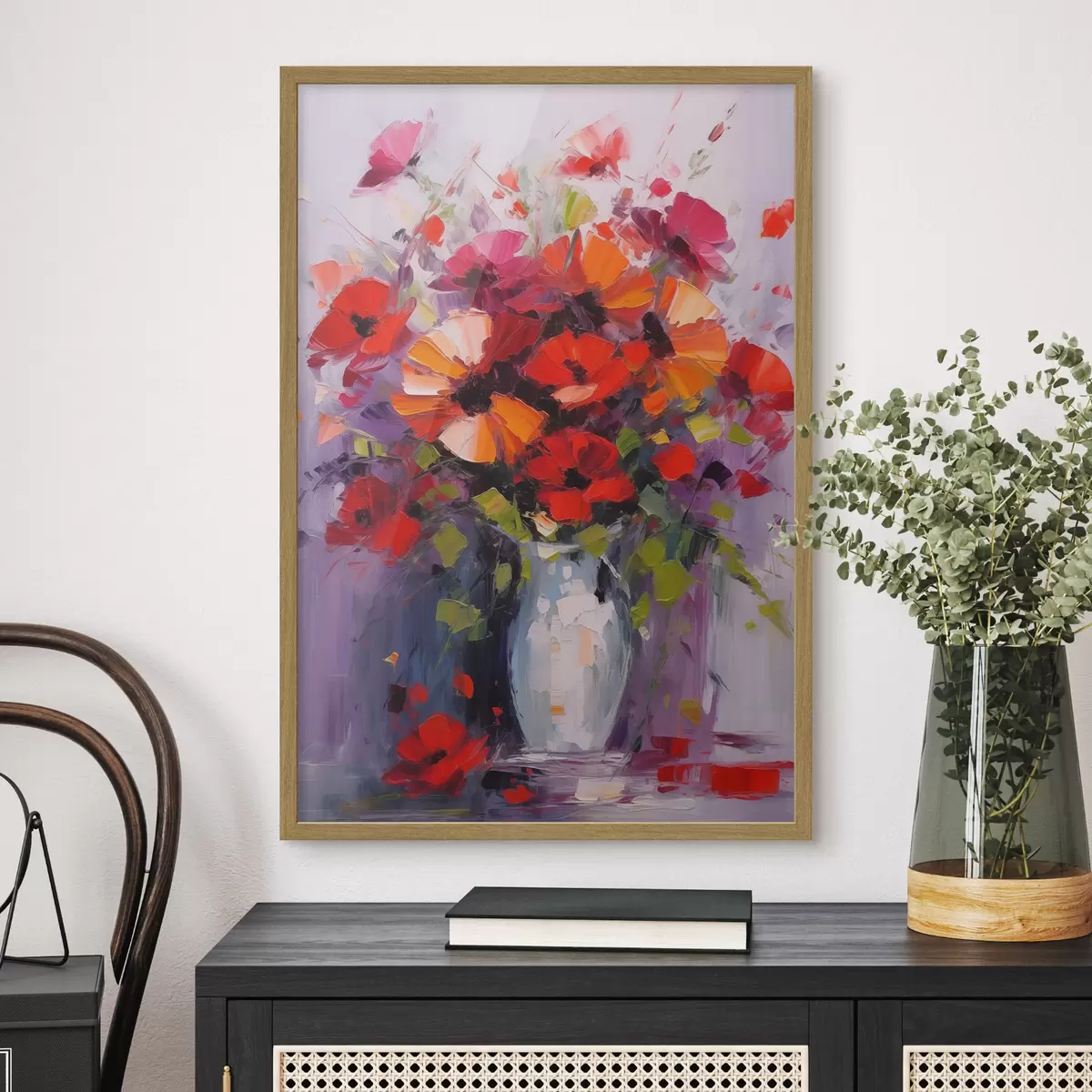 Poster Ramo de amapolas rojas f41666
