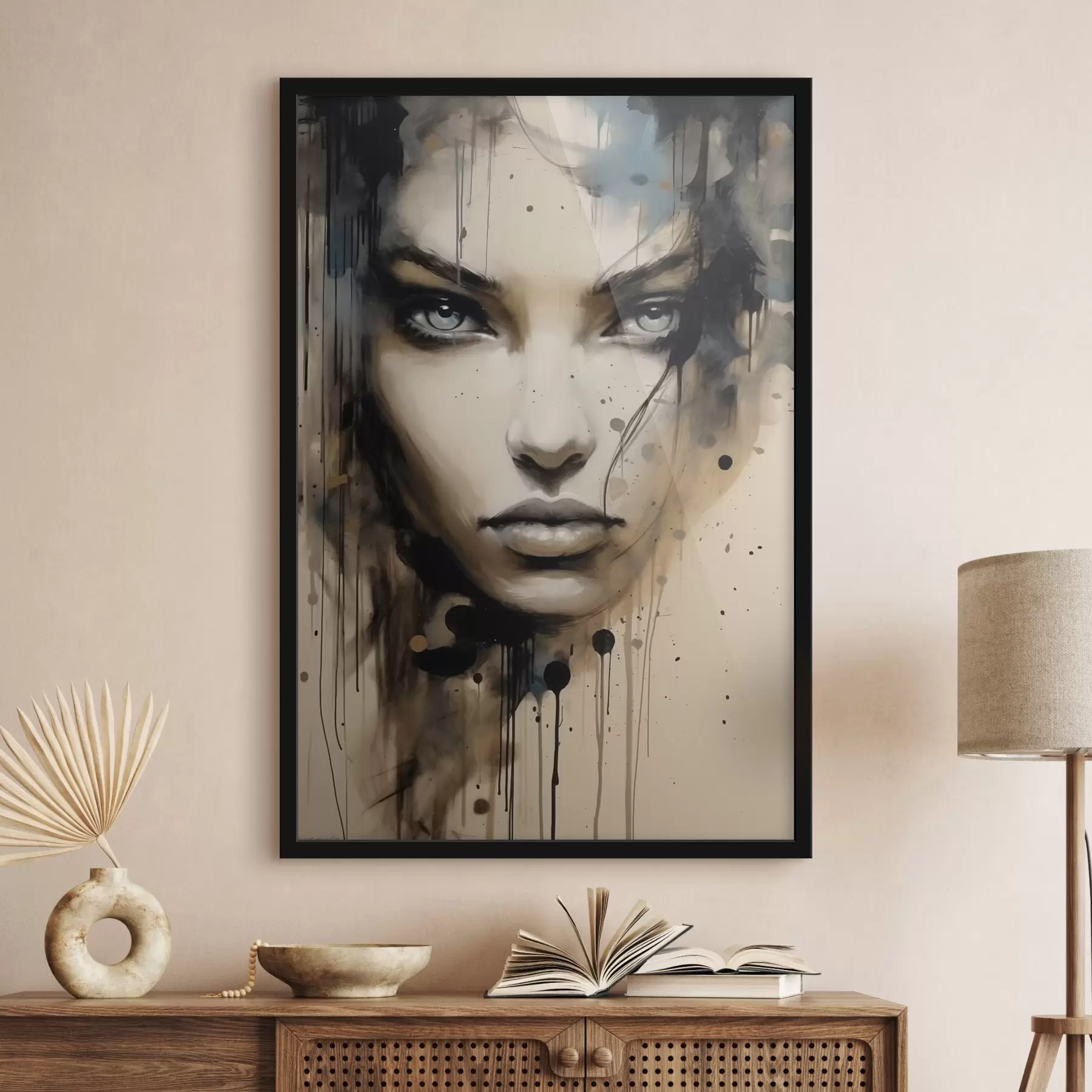 murales de pared Retrato femenino abstracto f41670