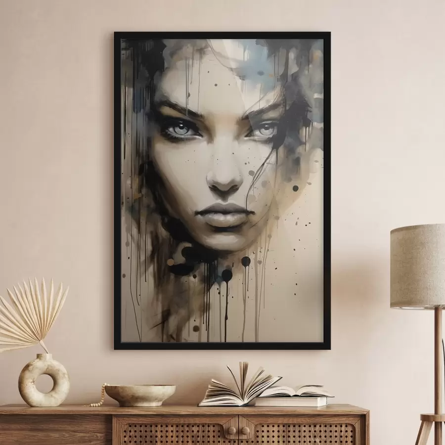 murales de pared Retrato femenino abstracto f41670
