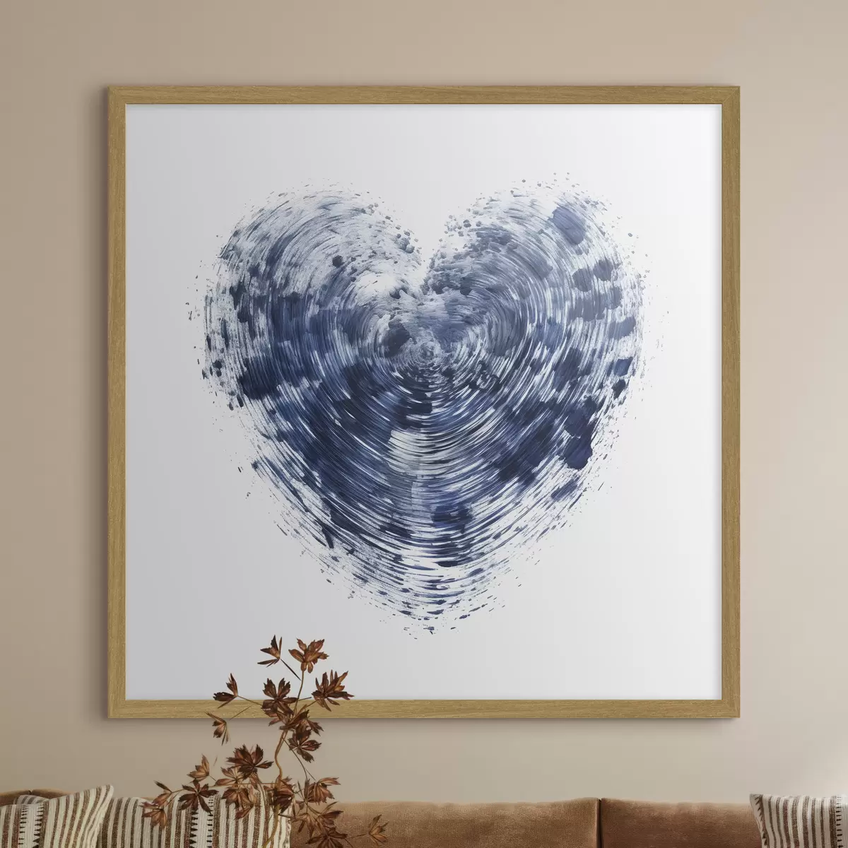 Poster Corazón azul texturizado f41707