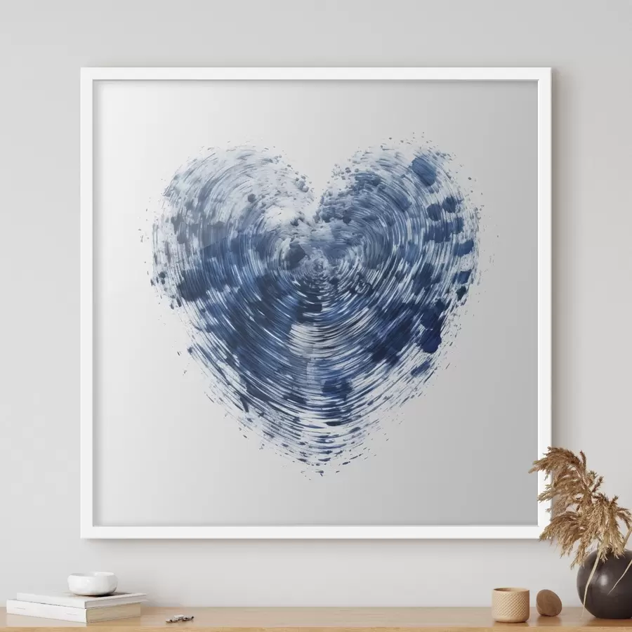 murales de pared Corazón azul texturizado f41707