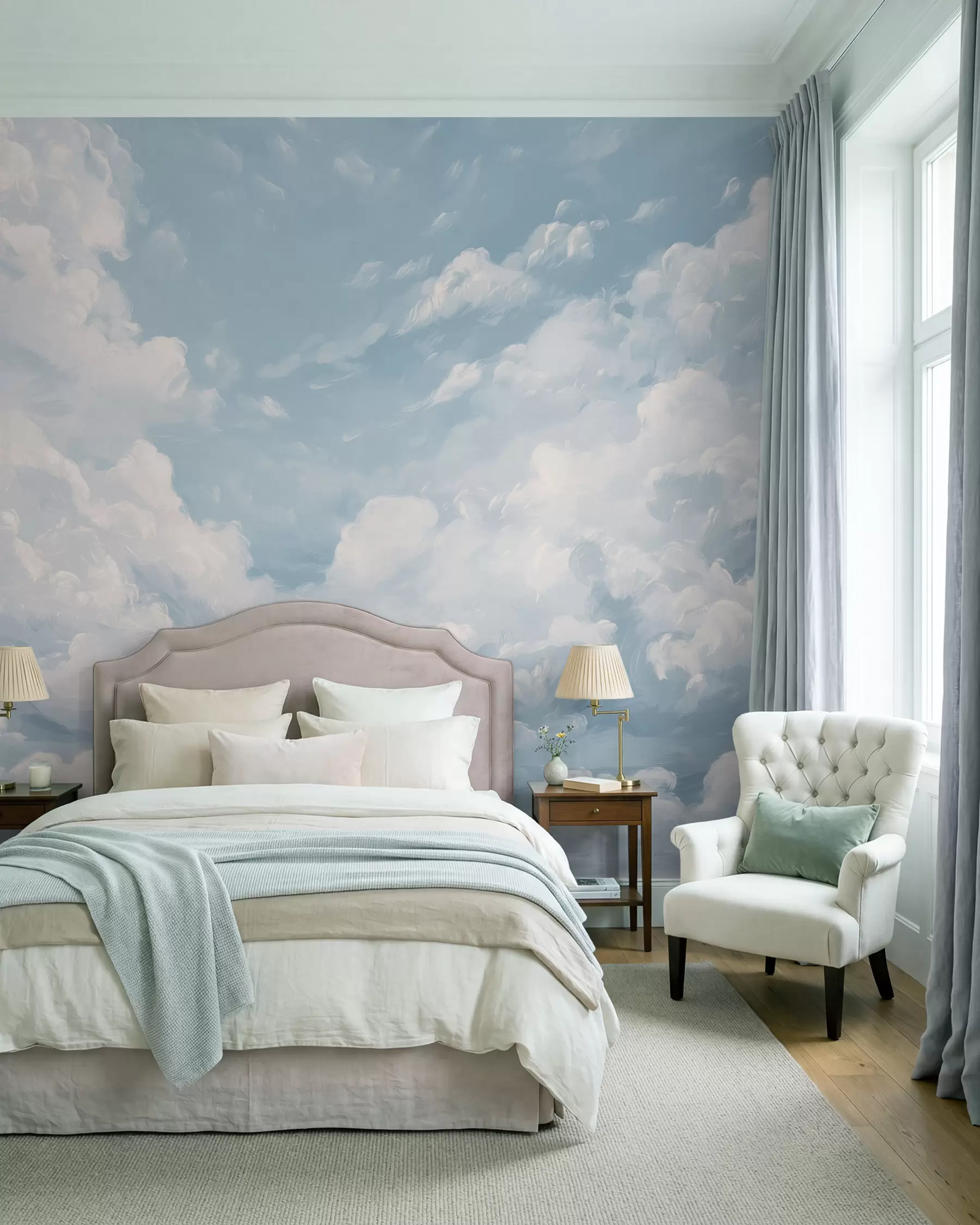 murales de pared Nubes en azul pictórico w02313