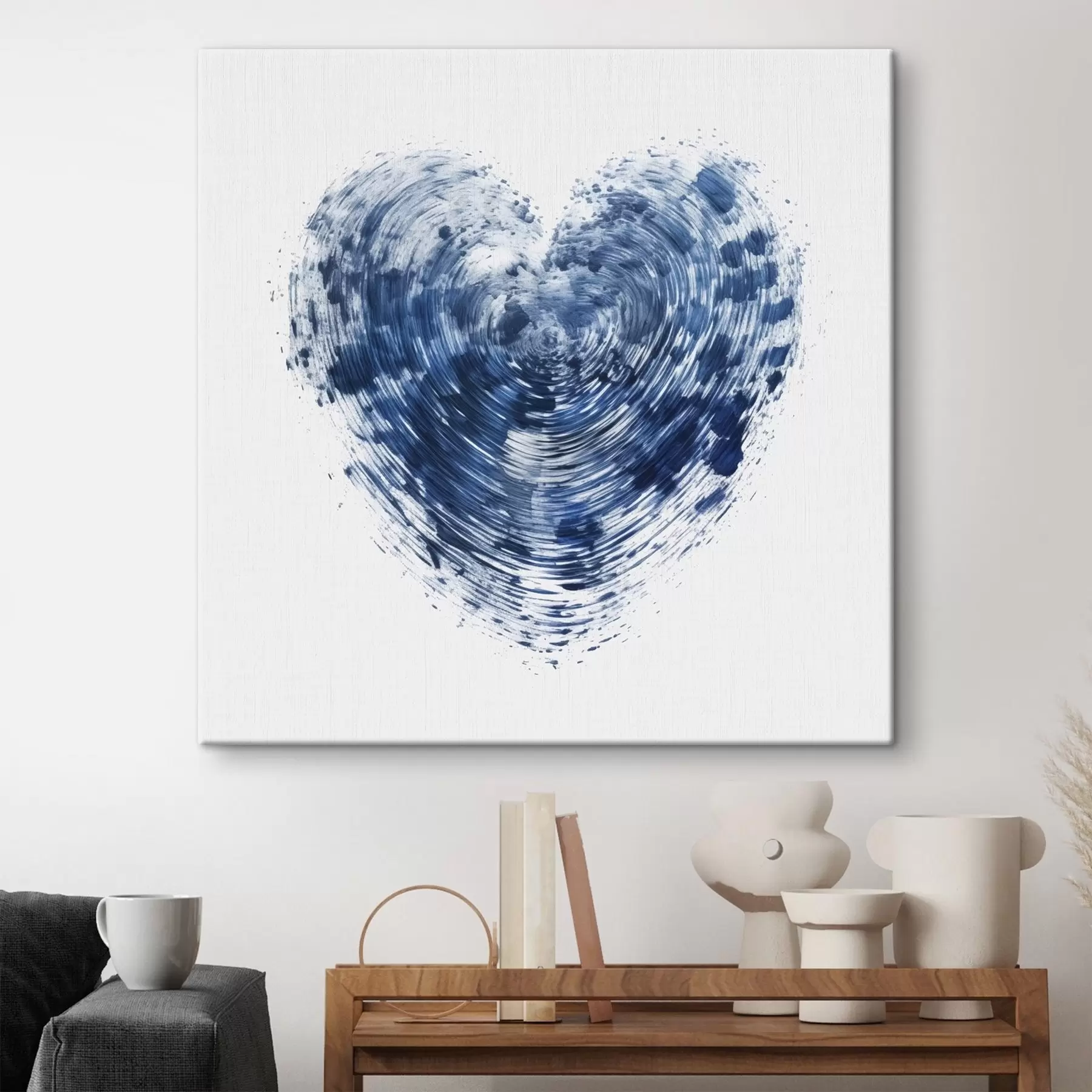 murales de pared Corazón azul texturizado s41707