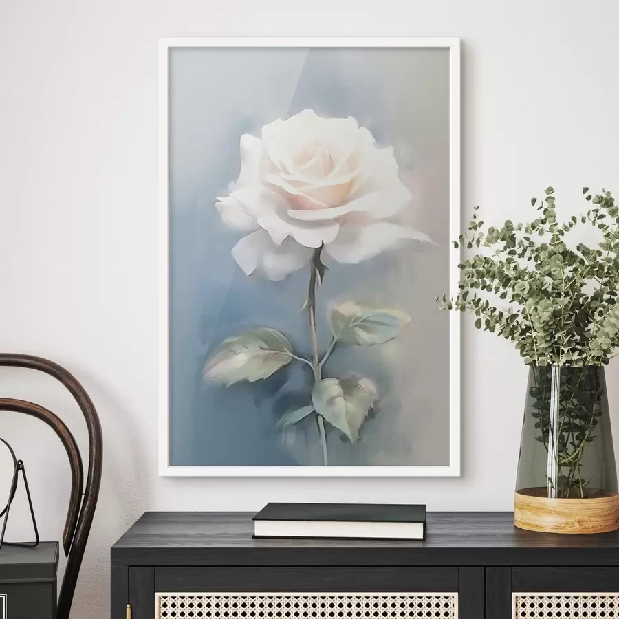 murales de pared Rosa blanca f41696