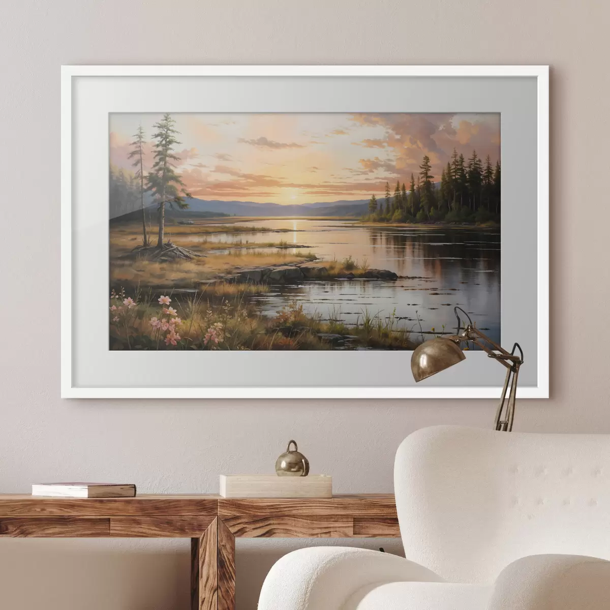 Poster Última luz sobre el lago f41733