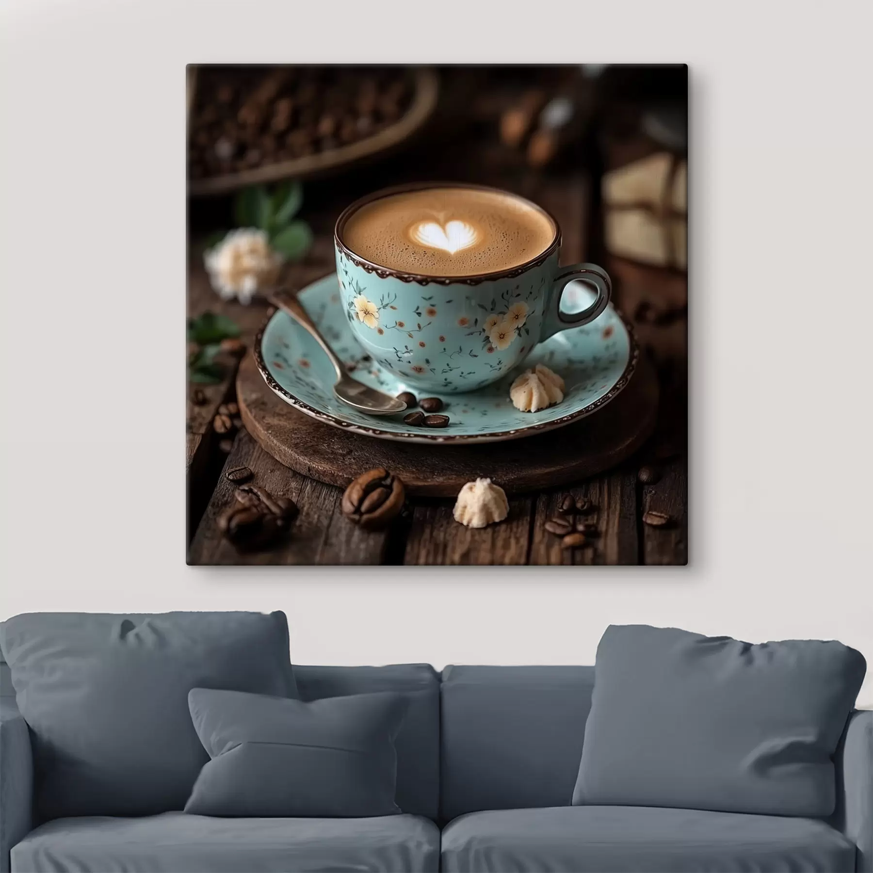 murales de pared Una taza de café sobre la mesa s41755