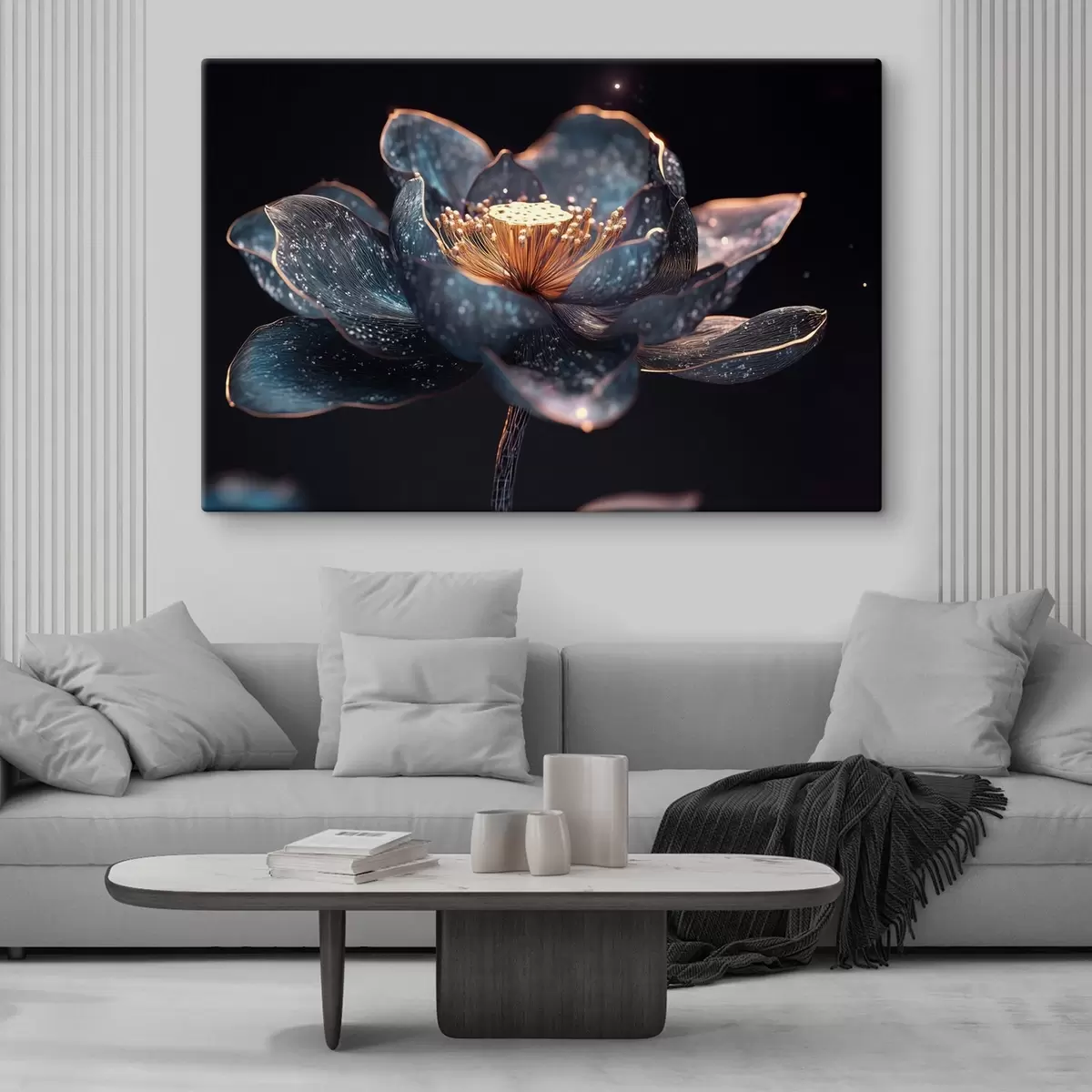 murales de pared Graciosa flor sobre fondo oscuro s41837