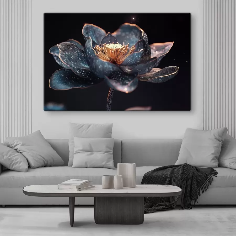 murales de pared Graciosa flor sobre fondo oscuro s41837