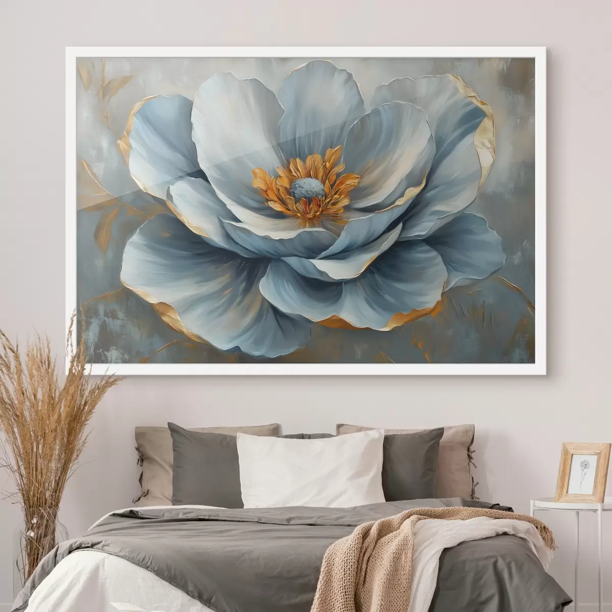 Poster Flor azul al óleo f41826