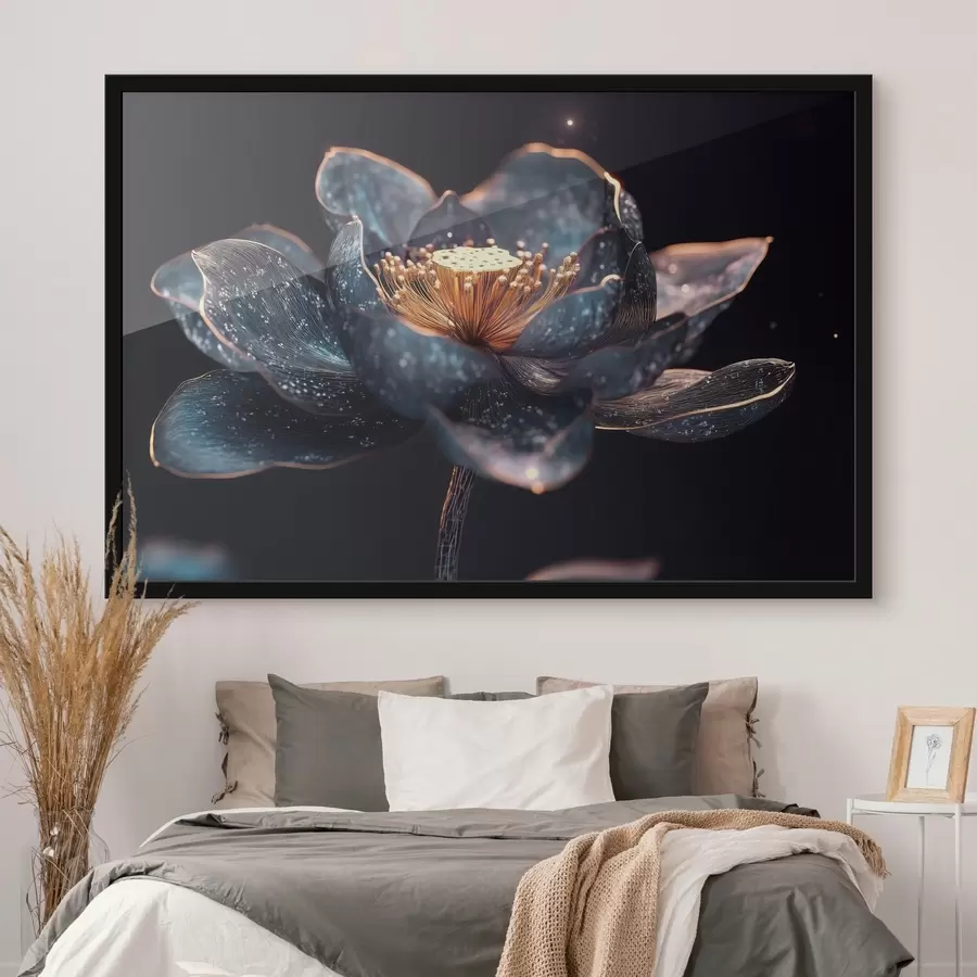 murales de pared Graciosa flor sobre fondo oscuro f41837