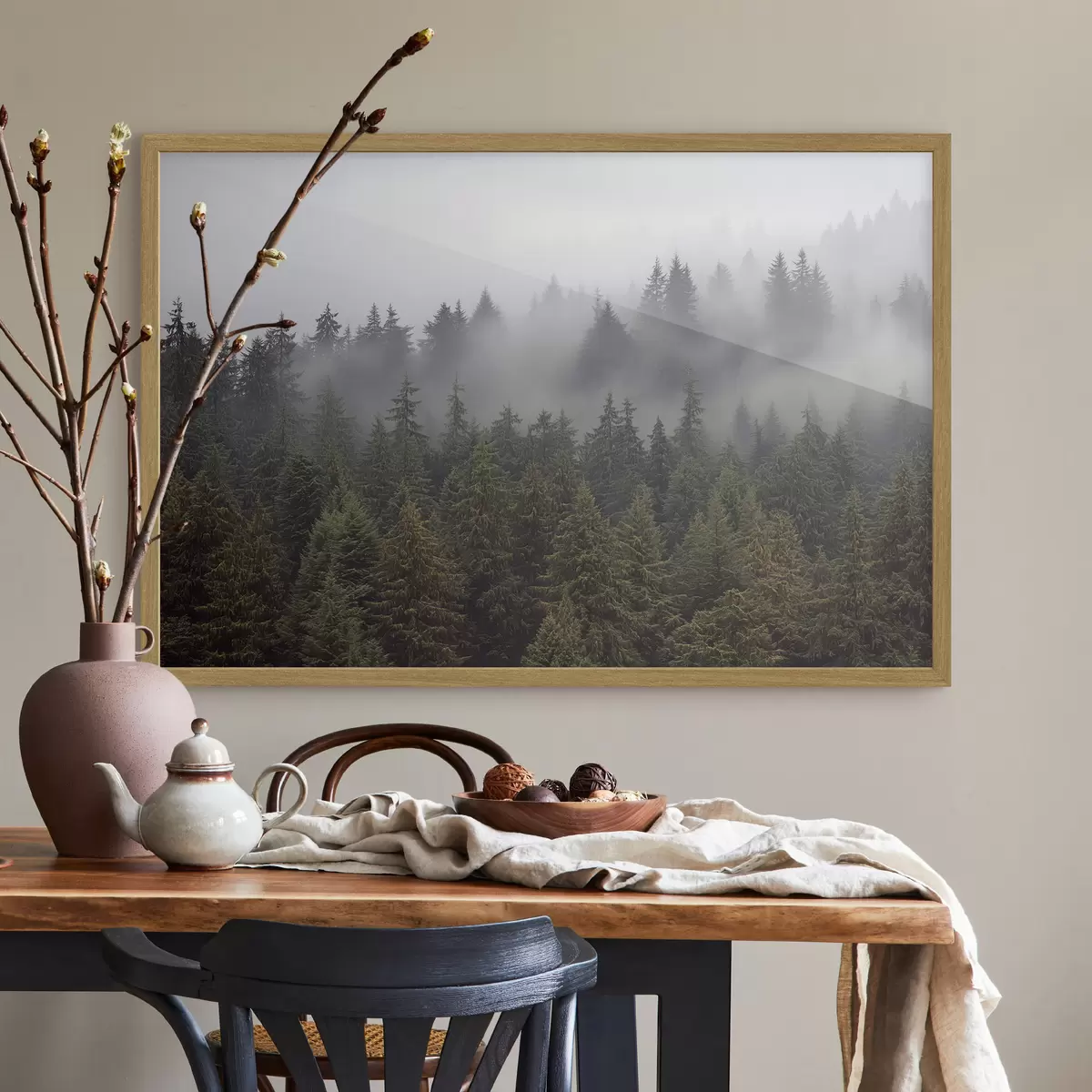 Poster Bosque en la niebla f41839