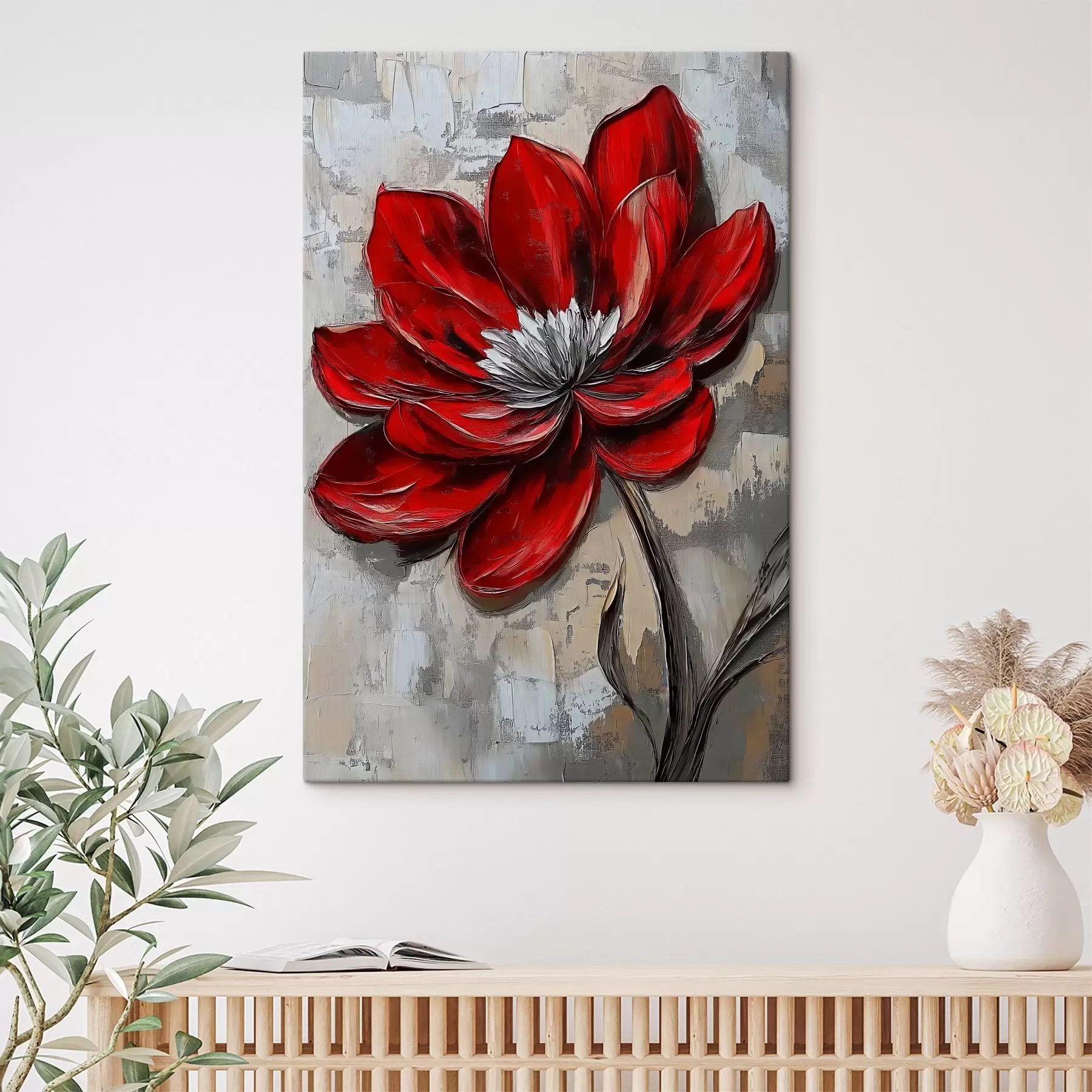 murales de pared Una flor roja s41821