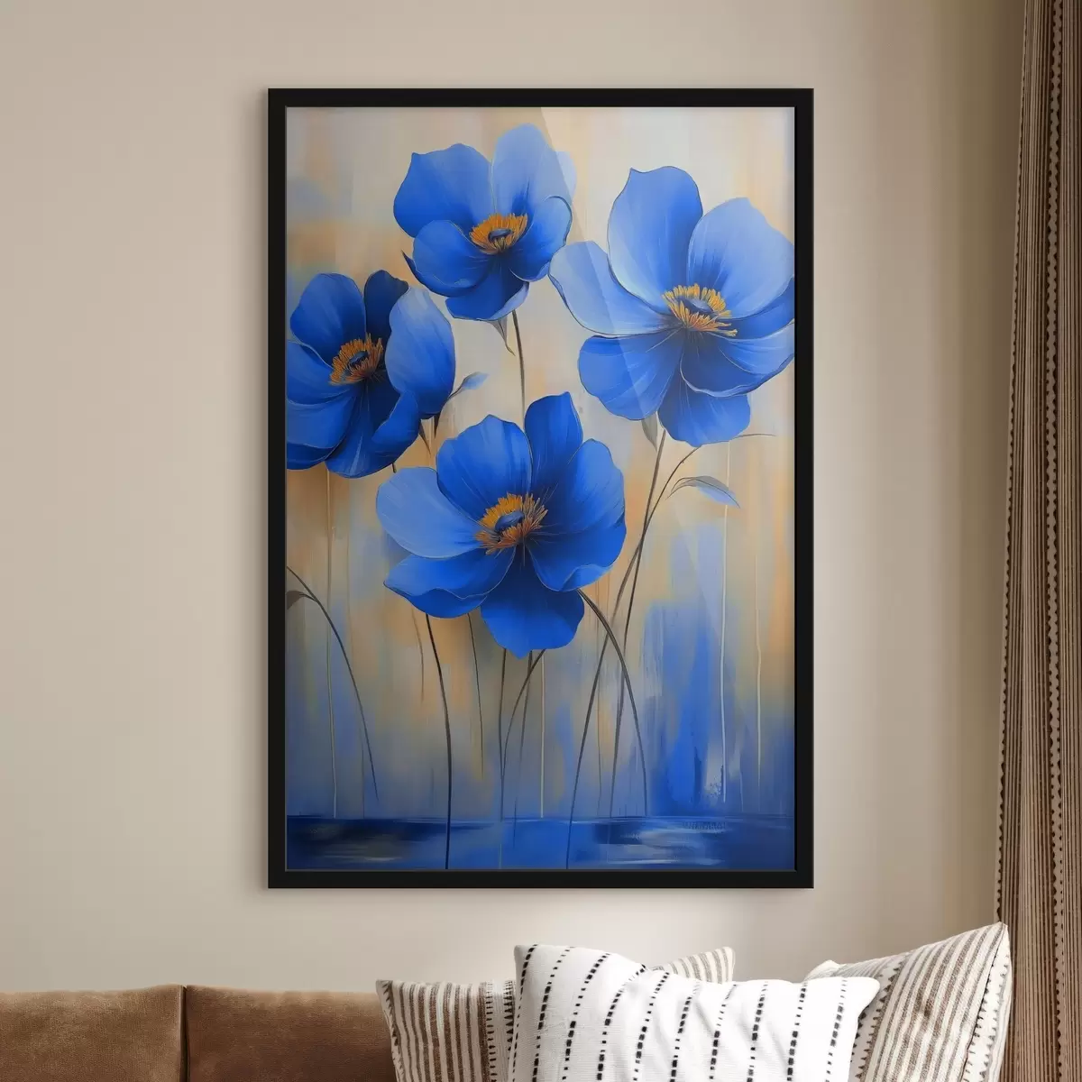 Poster Flores azules f41818