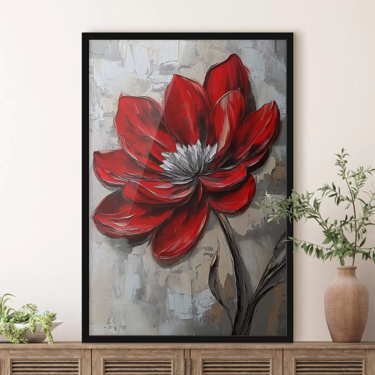Poster Una flor roja f41821