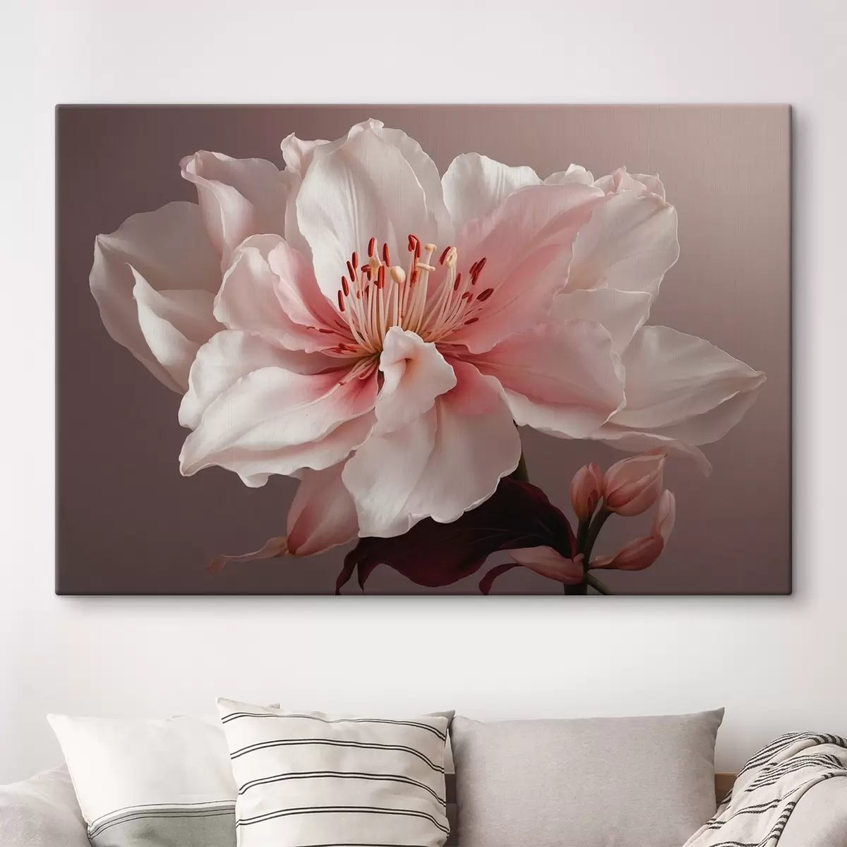 murales de pared Flor rosa sobre fondo rosa s41506