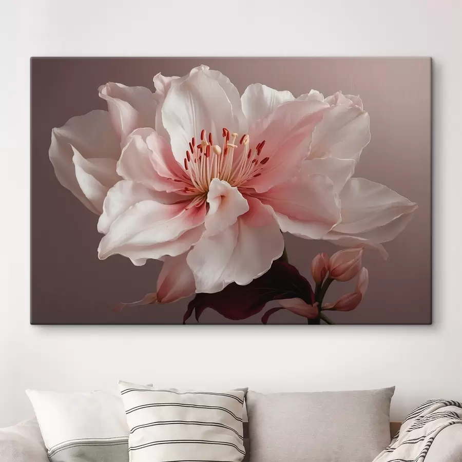 murales de pared Flor rosa sobre fondo rosa s41506