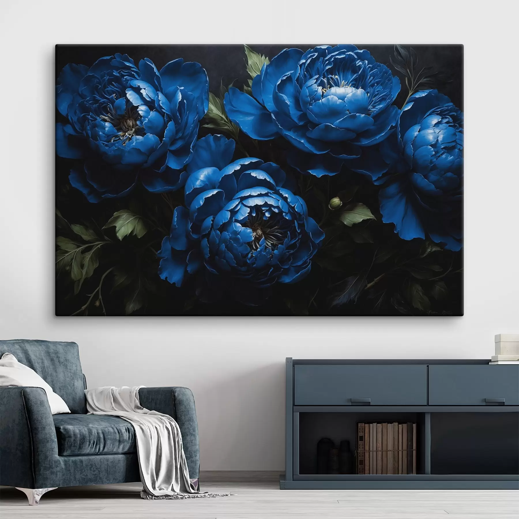 murales de pared Peonías azules s41523