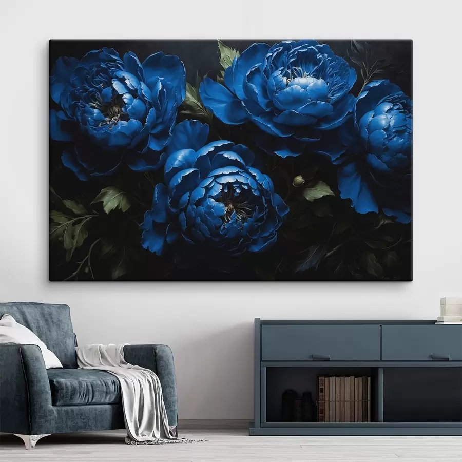 murales de pared Peonías azules s41523