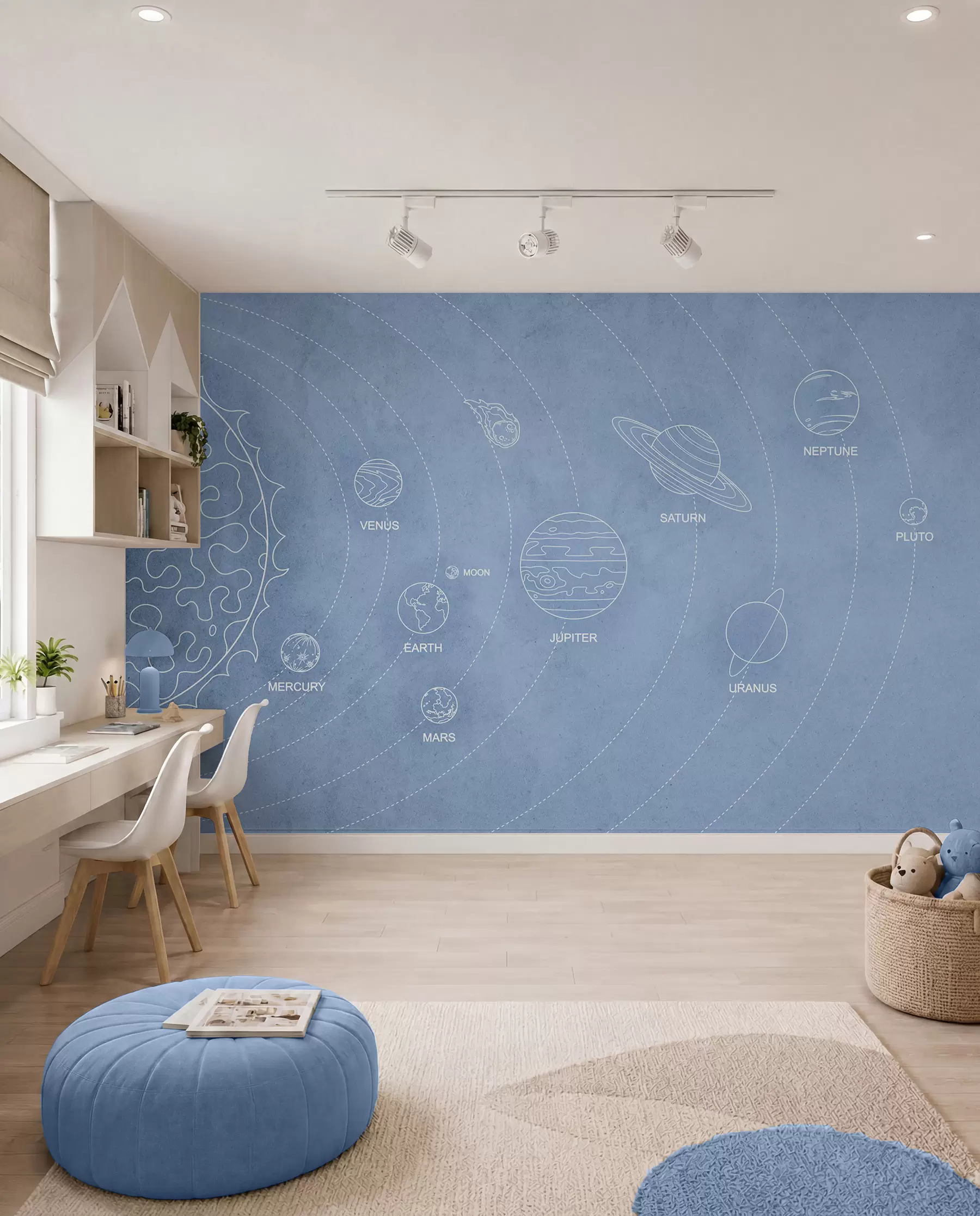 murales de pared Plano del sistema solar w02344v1
