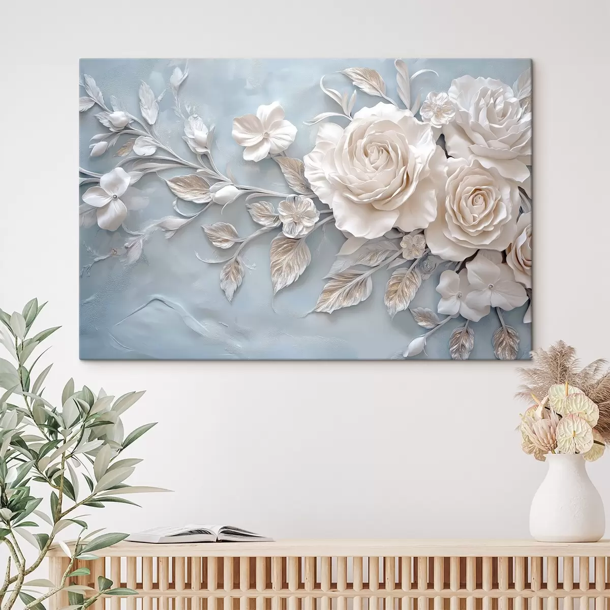 murales de pared Arreglo floral en tonos neutros s41858