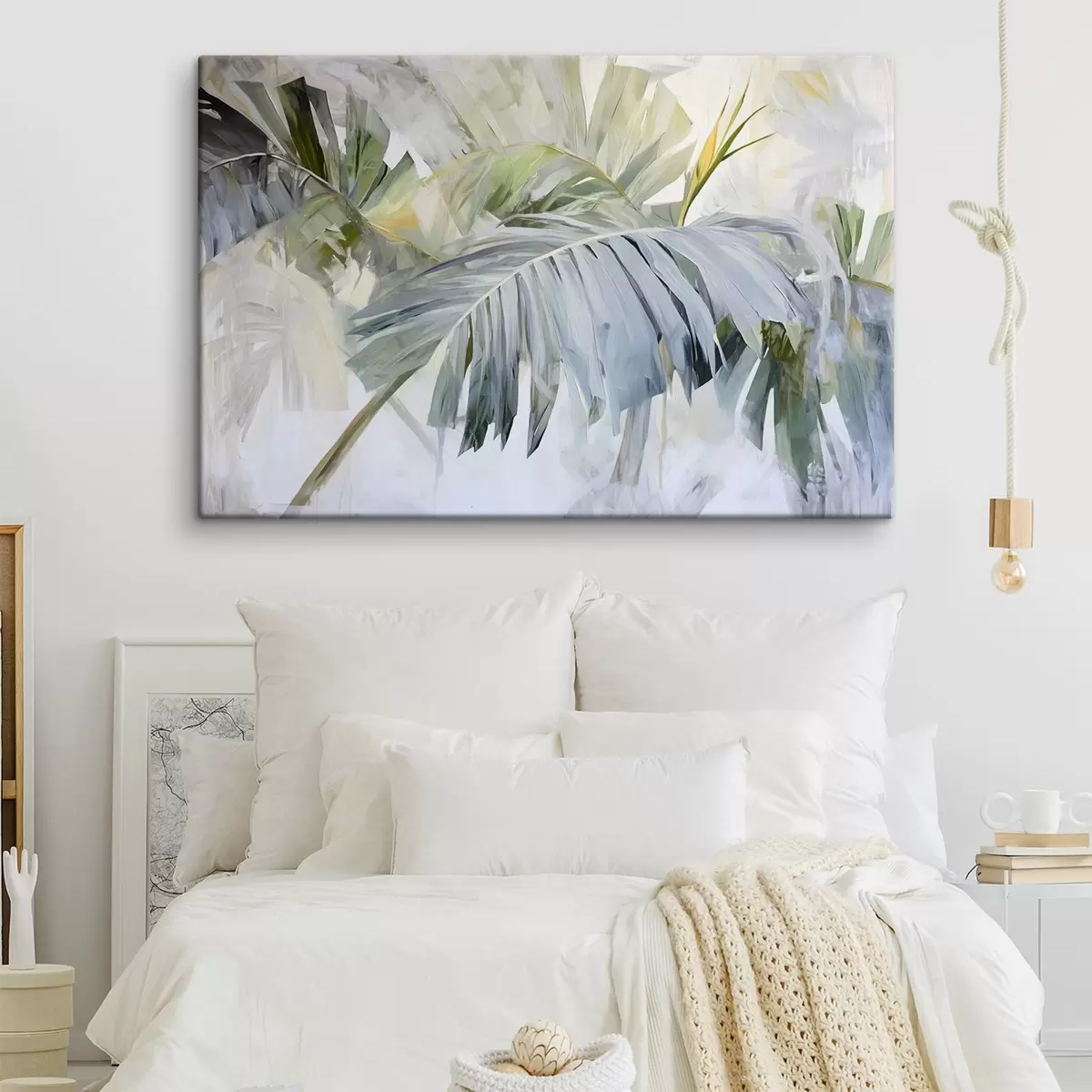 murales de pared Grandes hojas tropicales al estilo de la pintura s41866