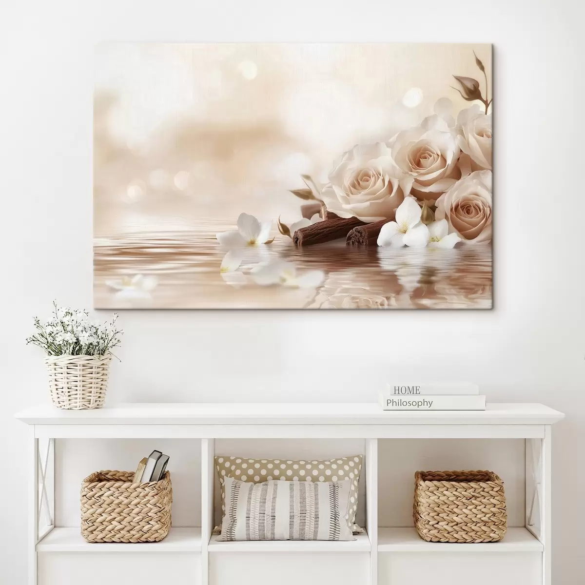 murales de pared Delicadas rosas beige a la orilla del mar s41877