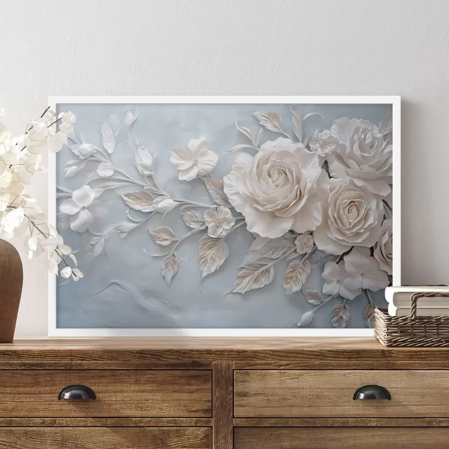 murales de pared Arreglo floral en tonos neutros f41858