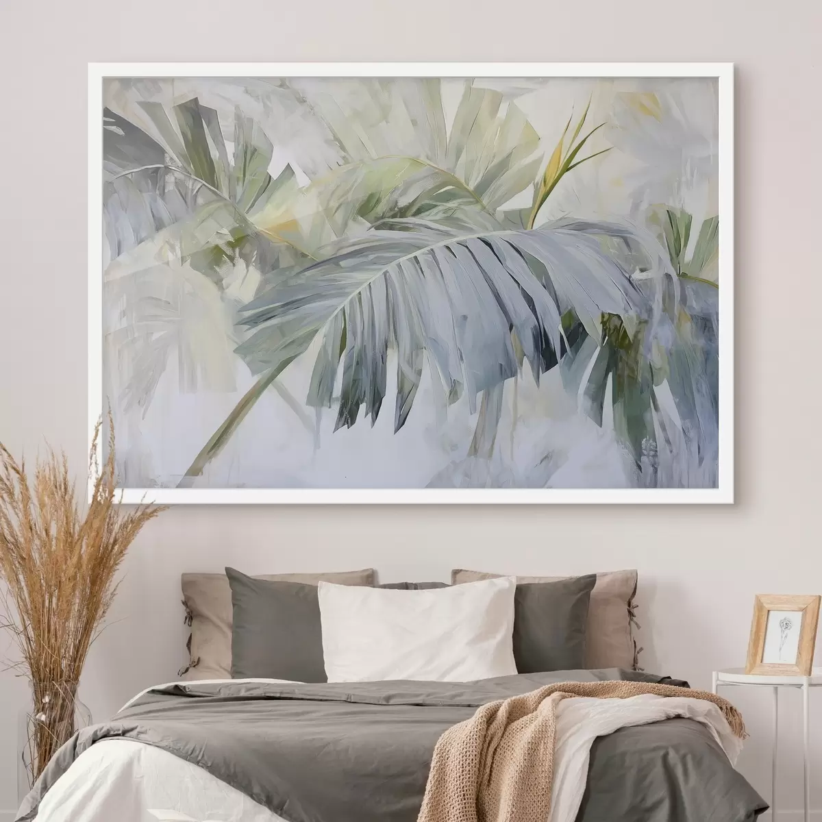 Poster Grandes hojas tropicales al estilo de la pintura f41866