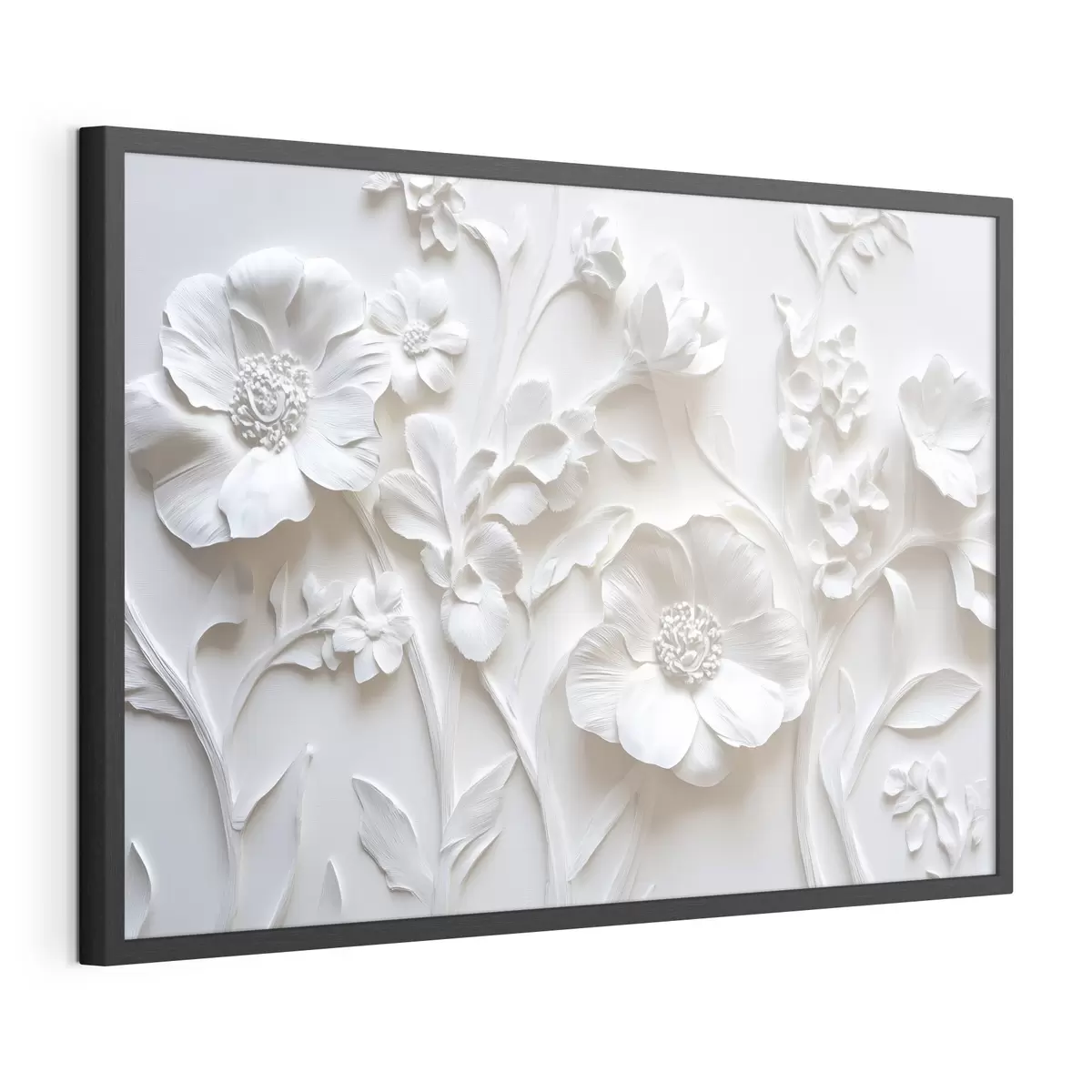 Poster Flores blancas de estuco f41867
