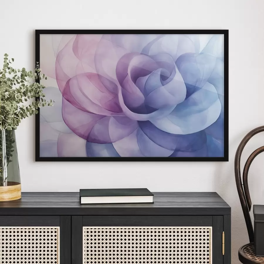 murales de pared Flor azul-violeta en estilo acuarela f41869