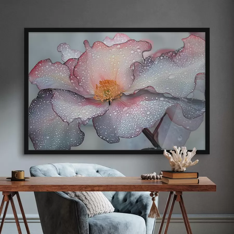 murales de pared Flor con rocío en los pétalos f41872