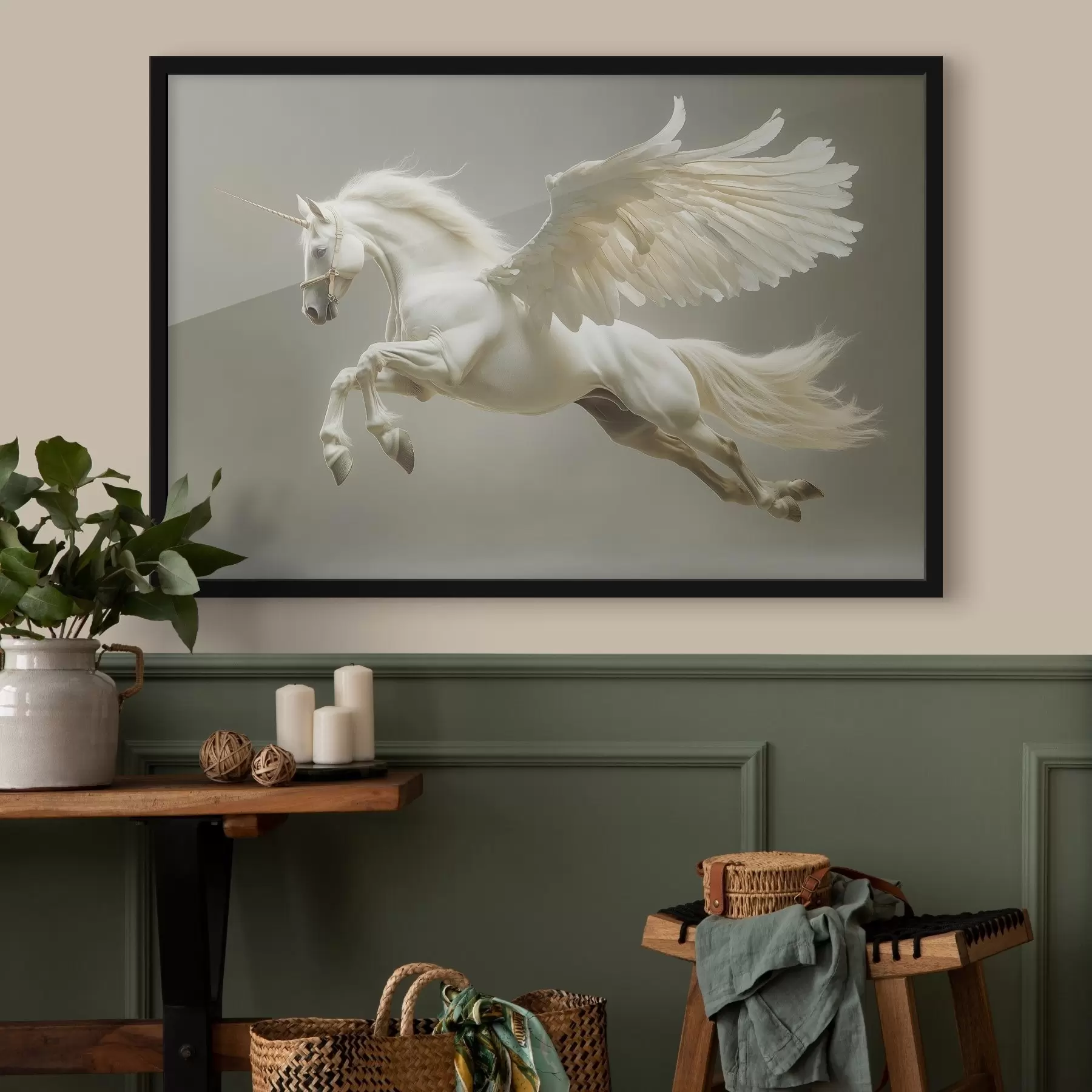 murales de pared Pegaso saltarín, un caballo alado f41875